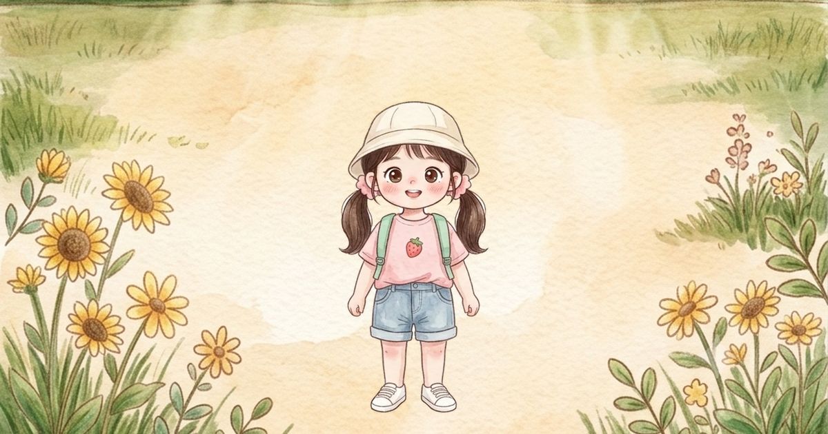 1단계 반팔 + 반바지 아이 그림